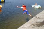 Swimming at the Northern Ontario lodge